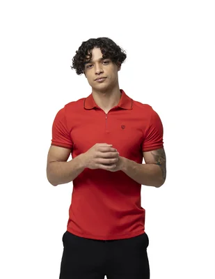 Playera Tipo Polo Boroni De Algodón Pima Premium.