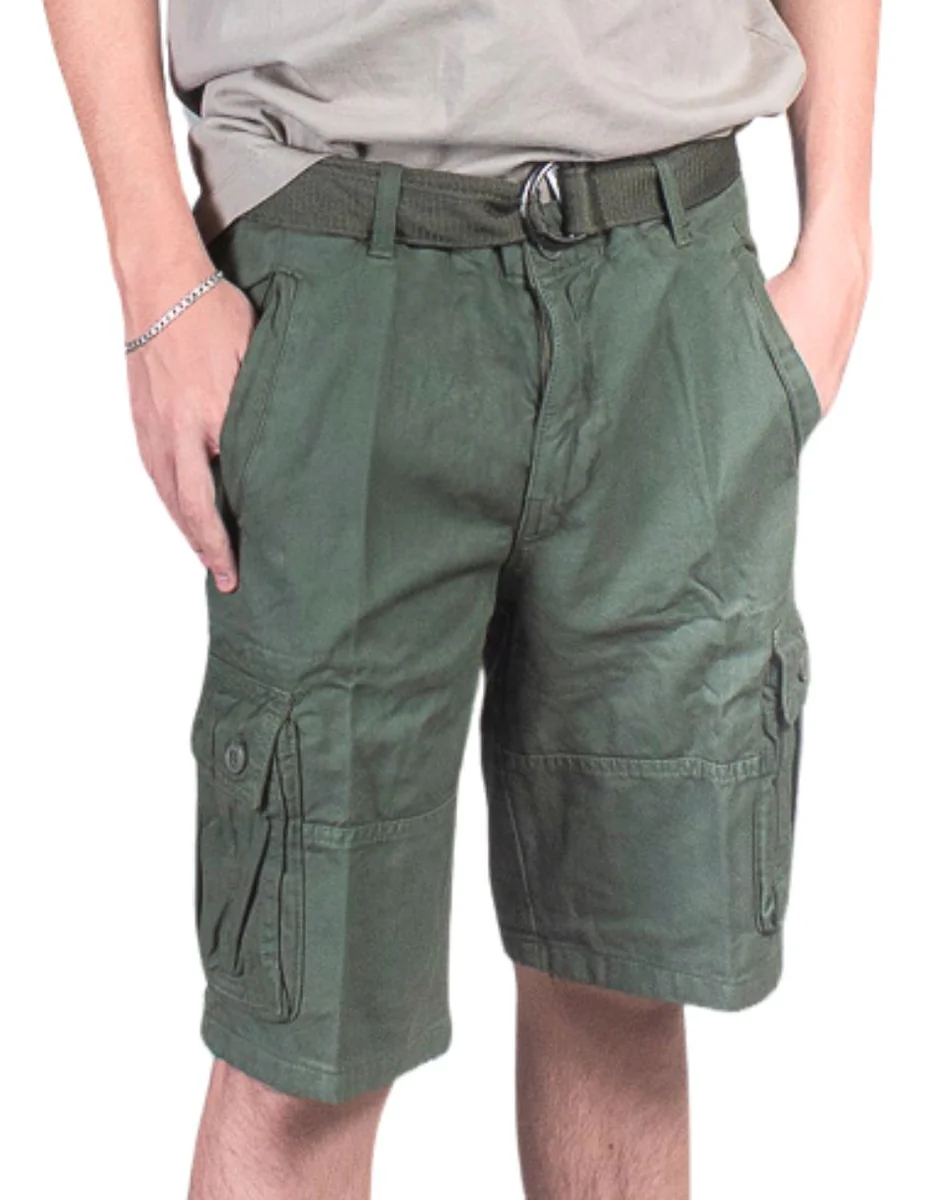 Bermuda Cargo de Gabardina para Hombre Algodón