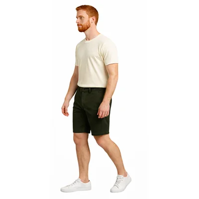 Edward's Bermuda Chino Hombre Mezclilla Suavizada Olivo