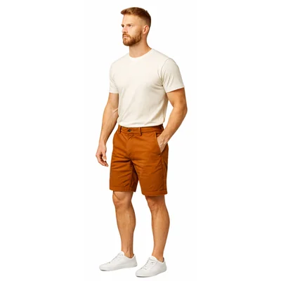 Edward's Bermuda Chino Hombre Mezclilla Suavizada Ocre