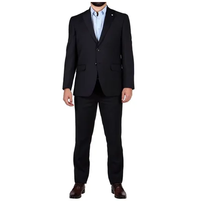 Traje de Vestir Liso Saco de Solapa Inglesa Chaps Hombre