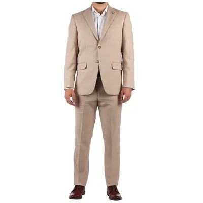 Traje de Vestir Liso Regular Fit Beige Chaps para Hombre