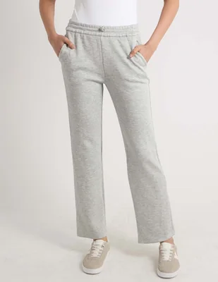 Pants recto coffee bean con elástico para mujer