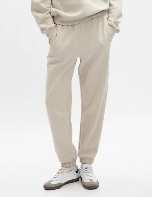 Pants regular con elástico para mujer