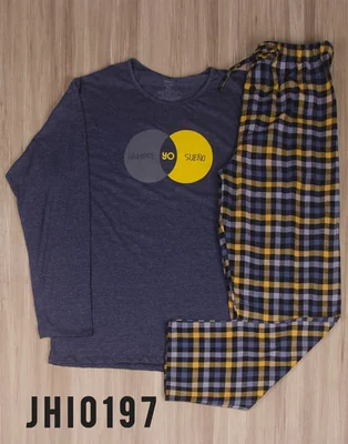 Pijama de caballero de manga larga HAMBRE YO SUEÑO TWINS.