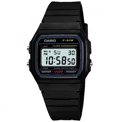 Reloj Casio Negro para Hombre Modelo Elo F91W1X