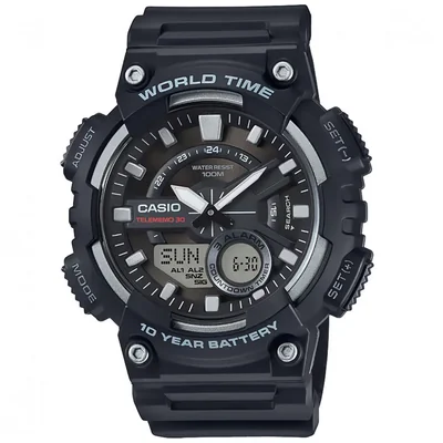Reloj Casio Negro para Hombre Modelo Elo Aeq110W1Avcf
