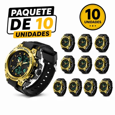 Paquete de 10 Unidades Reloj De Pulsera Táctico Militar Impermeable Para Hombre