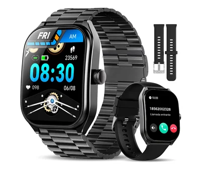Smartwatch con Correa Metálica y Correa Adicional