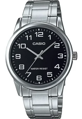 Reloj Casio Quartz Mtpv001 Hombre Acero Full Fondo Negro MTP-V001D-1B