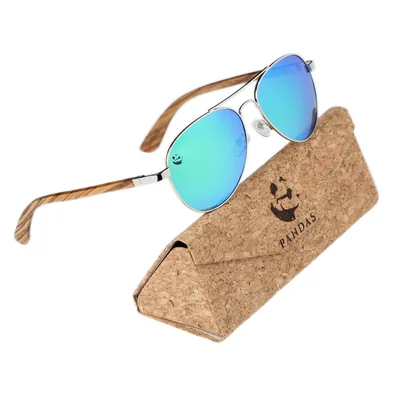 Lentes Gafas de Sol PANDAS Unisex para Hombre y Mujer Polarizados Aviador Verde de Madera UV400 Aquila Wood Esmeralda