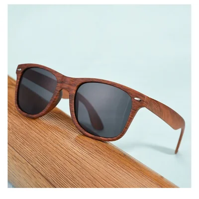 Lentes sol montura tipo madera
