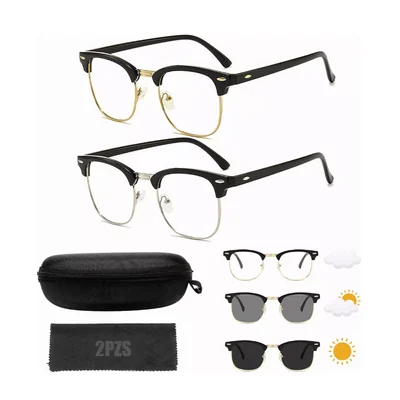 Lentes Fotocromática Gafa Con Filtro De Luz Azul computadora tv Unisex