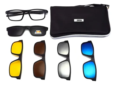 5 En 1 Hawkers Sol Para Hombre Gafas Polarizadas Magnéticas 2303a
