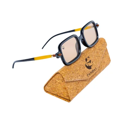Lentes Gafas de Sol Vanguardistas PANDAS para Hombre y Mujer UV400 Spectrum Ámbar