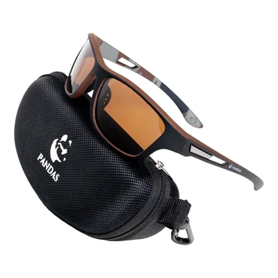 Lentes de Sol Deportivos Polarizados PANDAS Unisex UV400 BATTLE Café