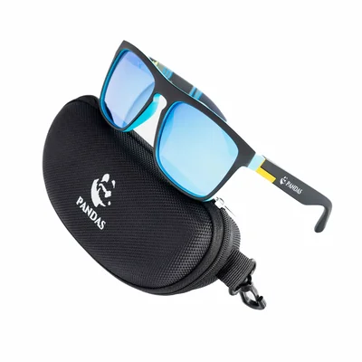 Lentes de Sol Deportivos Polarizados PANDAS Unisex UV400 RALLY Azul.