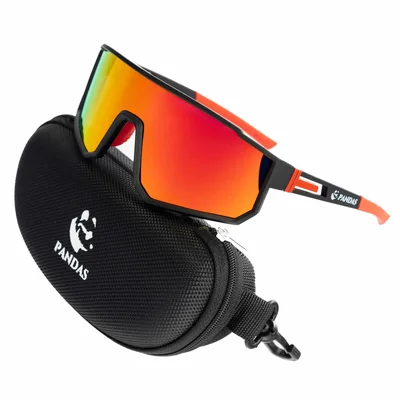 Lentes de Sol Deportivos Polarizados PANDAS Unisex UV400 BLAST Rojo.