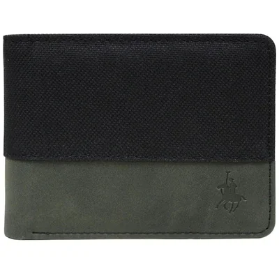 Billetera Royal Eco Polo Club Negro Combinado para Hombre