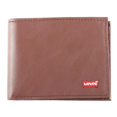 Cartera Levi's Bifold Hombre Café Elegante Duradera