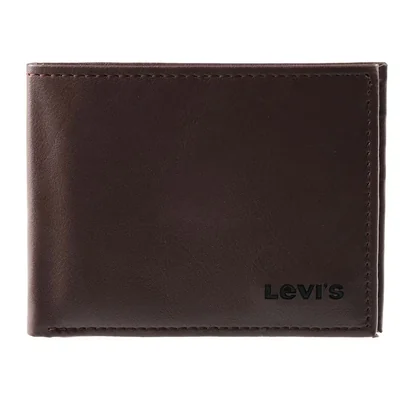 Cartera Bifold Levis Hombre Piel Café