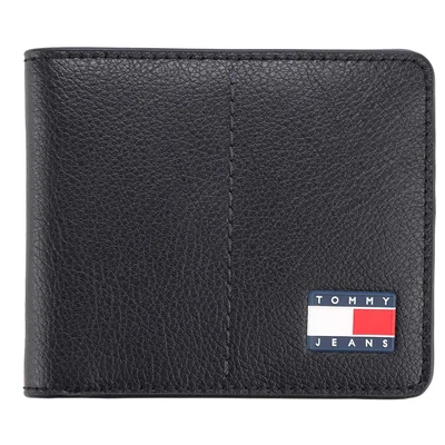 Cartera Tommy Hilfiger Hombre Negra de Piel Sintética