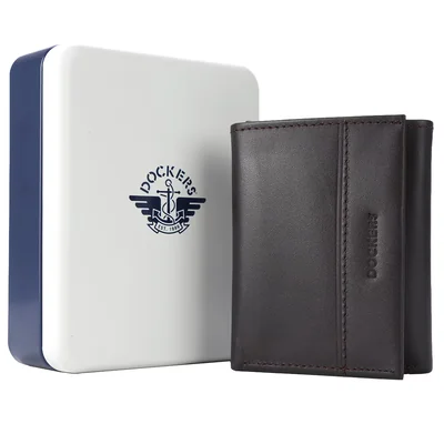 Cartera Dockers Trifold Hombre Poliuretano Café