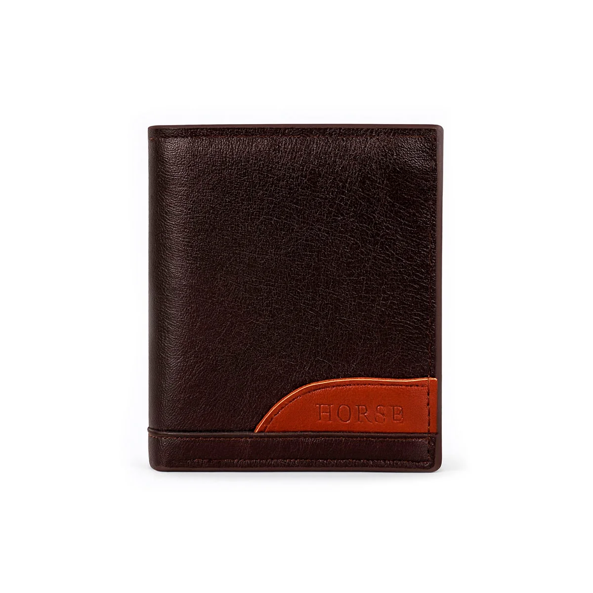 Cartera Curve Café vinipiel vertical para hombre Horse Basic