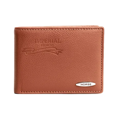 Cartera Horse Imperial Plake 3 café piel sintética hombre