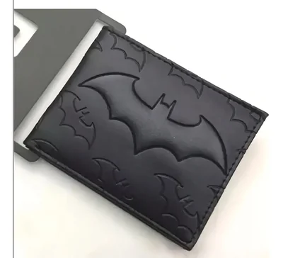 Cartera De Batman Gran Capacidad De Múltiples Compartimentos Color Negro