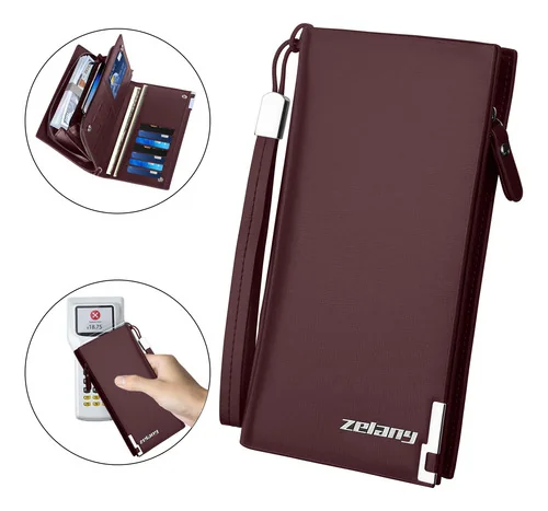 Cartera Billetera Larga Hombre Casual Negocio Gran Capacidad