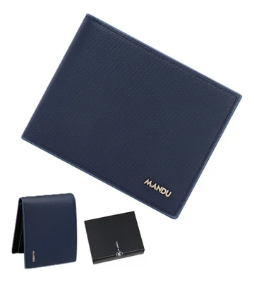 Cartera Hombre Tarjetero Billetera De Cuero Protección Rfid