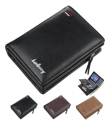 Cartera Baellerry De Cuero Con Monedero Cierre Para Hombre