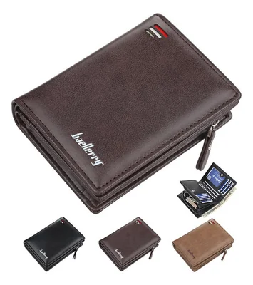 Cartera Baellerry De Cuero Con Monedero Cierre Para Hombre