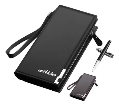 Cartera Billetera Larga Hombre Casual Negocio Gran Capacidad