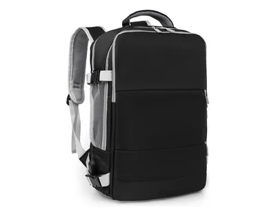 Mochila Urbana Negra con Detalles Grises