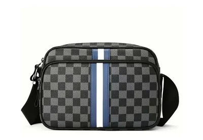 bolso cruzado con patron de cuadros