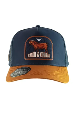 GORRA RANCH & CORRAL CAPRINO 9 AZUL UNITALLA