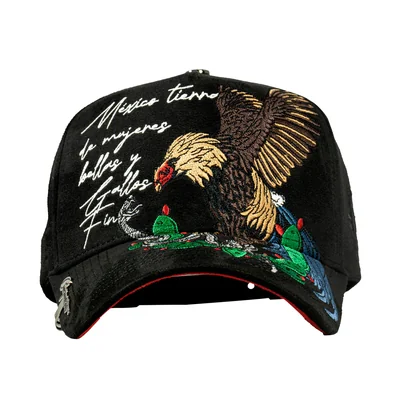 GORRA 5.7 MEXICO ROOSTER LYRICS NEGRO UNITALLA