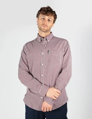Camisa business casual Ben Sherman de algodón manga larga para hombre