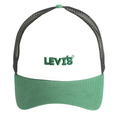 Gorra Blanca y Verde Truker Logo Bordado Levi's Unisex