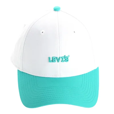Gorra Blanca y Verde Agua Truker Logo Bordado Levi's Unisex