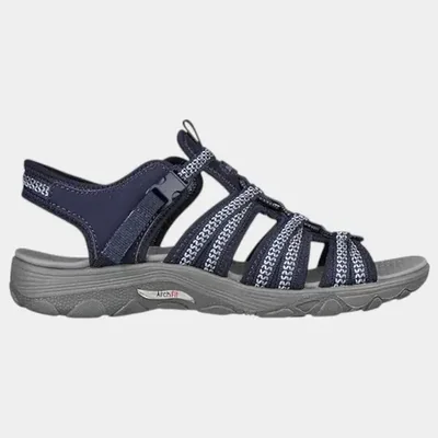 Sandalias Skechers Mujer Arch Fit Reggae 163330nvy Azul 25 Mx
