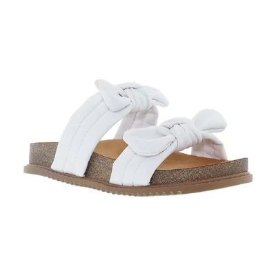 Sandalia Doble Tira con Hebilla para Mujer, Color Blanco Beira Rio
