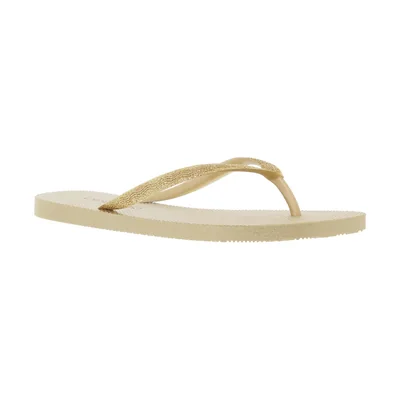 Sandalia Pata de Gallo para Mujer, Color Dorado Beira Rio