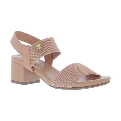 Sandalia Tacon Ajuste Elast para Mujer, Color Beige Modare