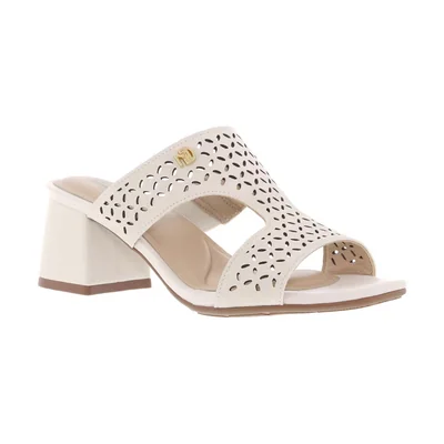Sandalia Tacon Ajuste en T para Mujer, Color Beige Modare