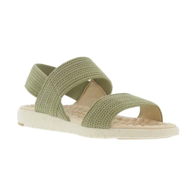 Sandalia con Ajuste Elastico para Mujer, Color Verde Modare