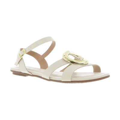 Sandalia Doble Tira con Hebilla para Mujer, Color Blanco Beira Rio