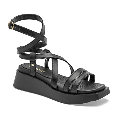Moramora Sandalia plataforma Negro para Mujer